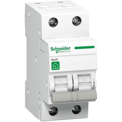 Interrupteur-sectionneur modulaire bipolaire 2P/63A Resi9 R9S64263 Schneider Electric