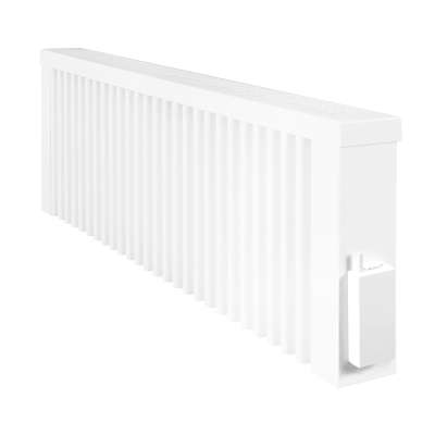 Radiateur électrique à inertie bas SLIM 1200W blanc RAL 9010 avec récepteur thermostat sans fil FlexiComfortApp AeroFlow® HSF012 Thermotec