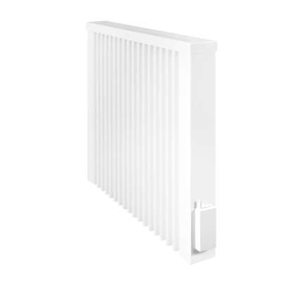 Radiateur électrique à inertie standard COMPACT 1300W blanc RAL 9010 avec récepteur thermostat sans fil FlexiComfortApp AeroFlow® HSF003 Thermotec