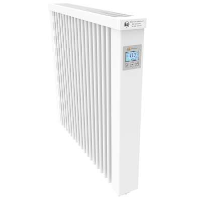 Radiateur électrique à inertie standard COMPACT 1300W blanc RAL 9010 avec thermostat FlexiSmart AeroFlow® HFL003 Thermotec