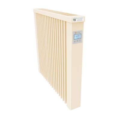 Radiateur électrique à inertie standard COMPACT 1300W ivoire clair RAL7015 avec thermostat FlexiSmart AeroFlow® HFL003-RAL1015 Thermotec