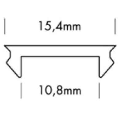 Couvercle plat mat 15.4x2000mm S-Line Uni-Bright