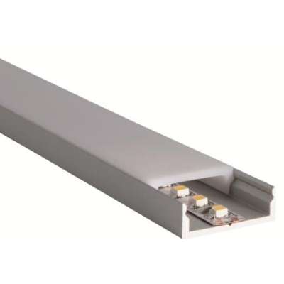 Profilé M-Line extra bas 24x8x3000mm aluminium Uni-Bright