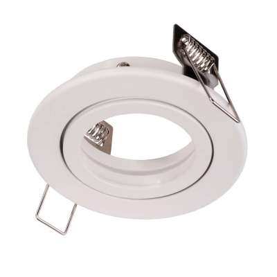 Spot encastré orientable rond Ø82mm aluminium blanc GU10/230V/Ø50mm à ressorts Matrix Uni-Bright