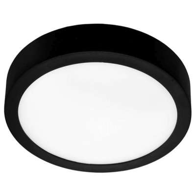 Plafonnier Led noir Ø240mm plexi opaque 18W/240V 2700K/3000K/4000K 1480/1590/1590lm IP54 Moon 240 CCT Uni-Bright