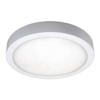 Plafonnier Led blanc Ø240mm plexi opaque 18W/240V 2700K/3000K/4000K 1480/1590/1590lm IP54 Moon 240 CCT Uni-Bright