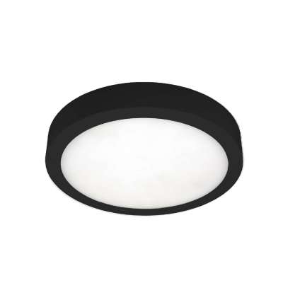 Plafonnier Led noir Ø300mm plexi opaque 24W/240V 2700K/3000K/4000K 2175lm/2350lm/2350lm IP54 Moon 300 CCT Uni-Bright