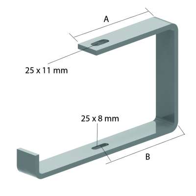 Etrier de suspensions Sendzimir pour chemin de câbles L= 75mm OBZ130.075 Vergokan