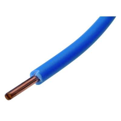 Fil de câblage massif VOB  0.75mm² bleu (R100m)