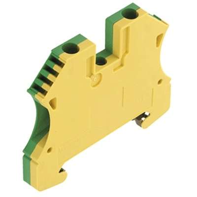 Bornier jaune/vert (terre)  4mm² pour rail Din WPE 4 Weidmüller