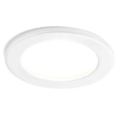 Spot encastré rond Ø92mm (IP44) blanc texturé pour lampe Ø50mm/230V/GU10 à lamelles LUNA ROUND 1.0 PAR16 Wever & Ducré