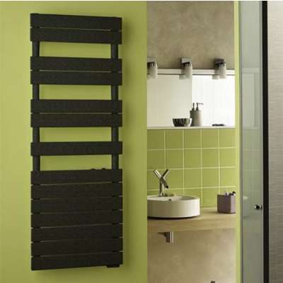 Radiateur sèche-serviettes électrique  750W + soufflerie 1000W Roda Air Jet Black RAL9005 ROE-140-050/IFS Zehnder