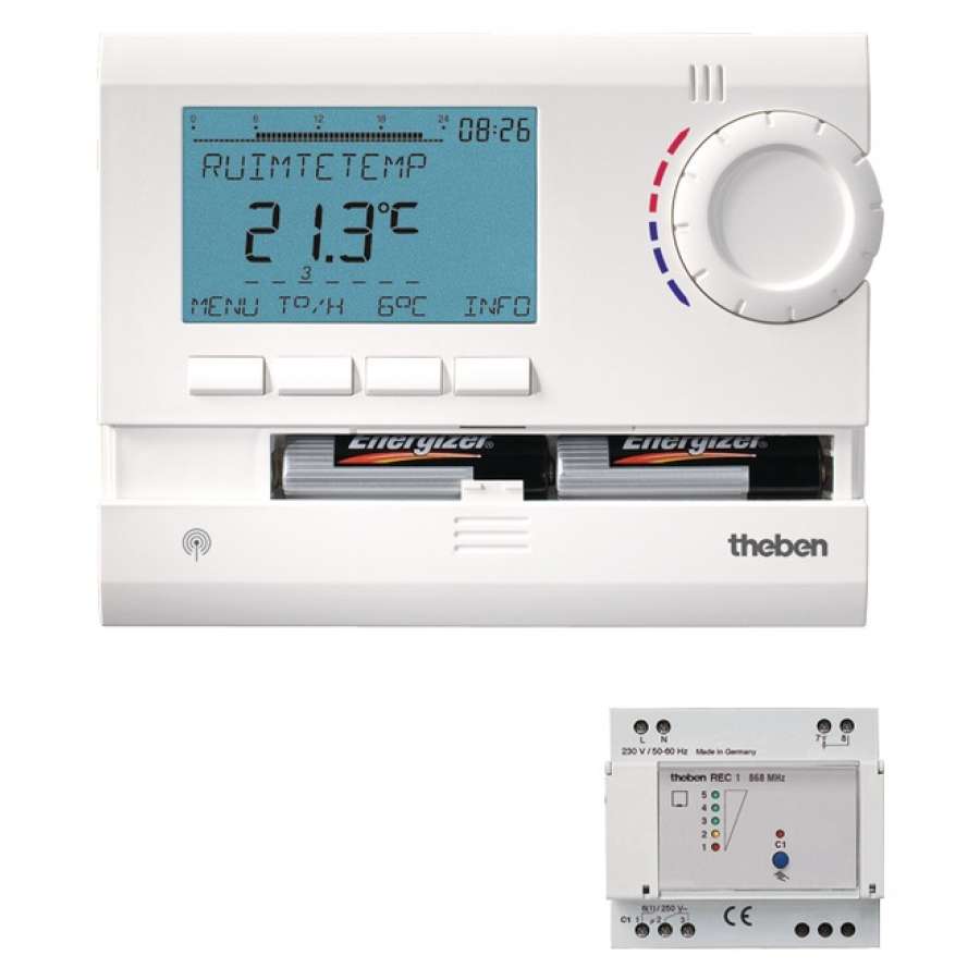 Theben thermostat d'ambiance programmable sans fil classe IV (2%)  RAM833TOP2SET1