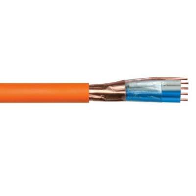 Câble résistant au feu orange Eurosafe 300/500V (RF 2h) 2x2x0.9² LSOH (sans halogène)