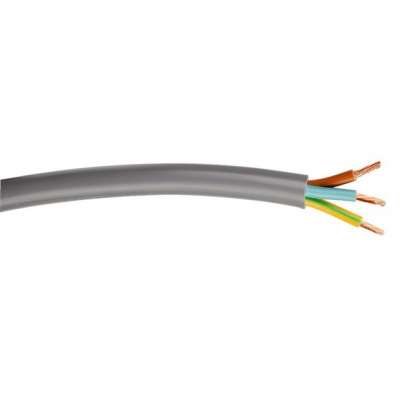 Câble souple PVC gris lisse H05VV-F (VTMB) 3G1.5mm²