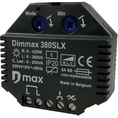 Variateur (dimmer) universel Led à encastrer 0 à 420W sans neutre DimMax 380SLX DMax