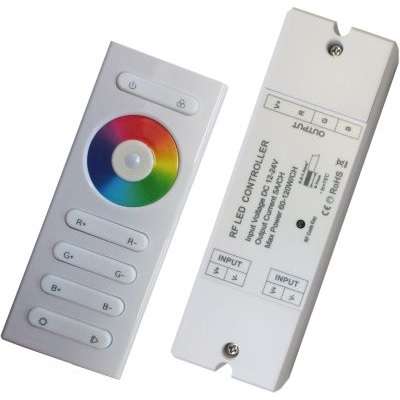 Kit commande RGB sans fil 1 zone avec émetteur et récepteur (sans alimentation 24VDC) pour bandeaux Led RGB-BASIC Integratech