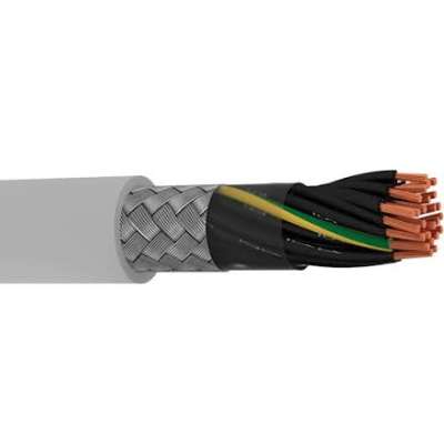 Câble multiconducteurs flexible faradisé numéroté LIYCY-JZ Cca 18G0.75mm² avec Vert/jaune (m)