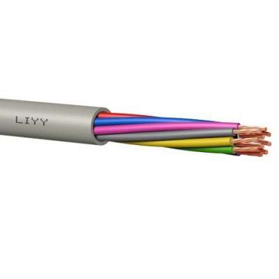 Câble multiconducteurs flexible non faradisé couleurs (br-br/no-gr-gr/no-ro-ro/no)  6x4mm² sans vert/jaune LIYY-Cca (m)