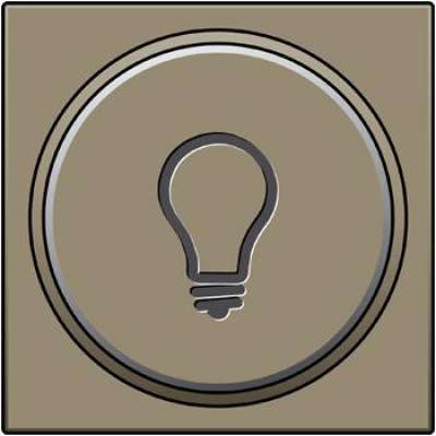 Set de finition ''lumière'' bouton-poussoir LED ambre Intense Bronze Niko