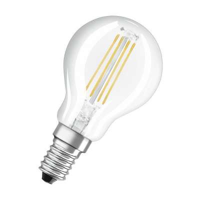 Lampe Led sphérique Parathom Retrofit Classic claire filament P40 Ø45/4W/2700K/230V/E14/15000h/470lm blanc chaud Osram
