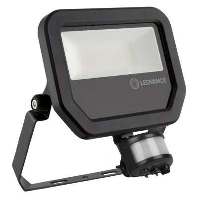 Projecteur LED noir avec détecteur 20W/55000h/2200Lm blanc chaud 3000K Floodlight Sensor Ledvance® Osram