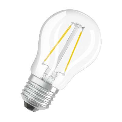 Lampe Led sphérique Parathom Retrofit Classic claire filament P25 Ø45/2W/2700K/230V/E27/15000h/250lm blanc chaud Osram