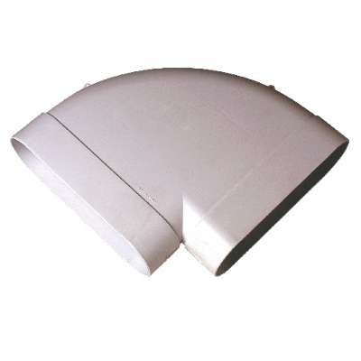 Coude horizontal 90° pour gaine PVC oblong 200x60mm Aldes