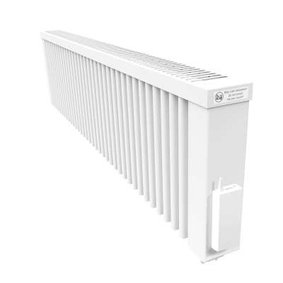 Radiateur électrique à inertie bas SLIM 1600W blanc pur RAL 9010 avec récepteur thermostat sans fil FlexiComfortApp AeroFlow® Thermotec