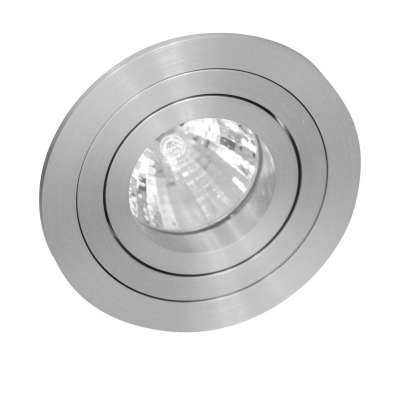 Spot encastré orientable rond Ø90mm aluminium brossé GU10/230V/Ø50mm à lamelles Vario Uni-Bright