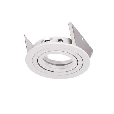 Spot encastré orientable rond Ø90mm aluminium blanc GU10/230V/Ø50mm à lamelles Vario Uni-Bright