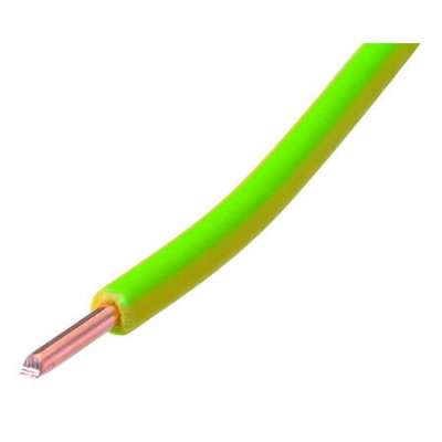 Fil de câblage massif VOB 1mm² vert/jaune (R100m)