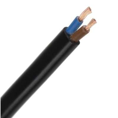 Câble souple PVC méplat noir 2x0.75mm² VTLBp