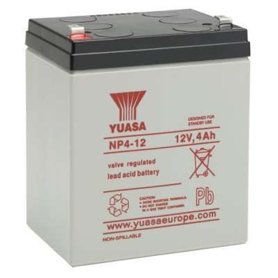 Batterie au plomb 12V - 4Ah (L=90 x D=70 x H=106) NP4-12 Yuasa